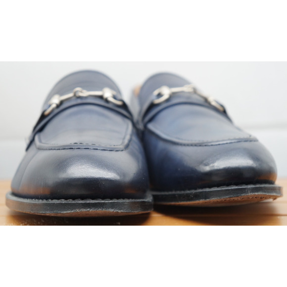 Allen Edmonds "RANDOLPH" Men's Leather BIT Penny Loafers 13 D Navy (580N) - Picture 4 of 15